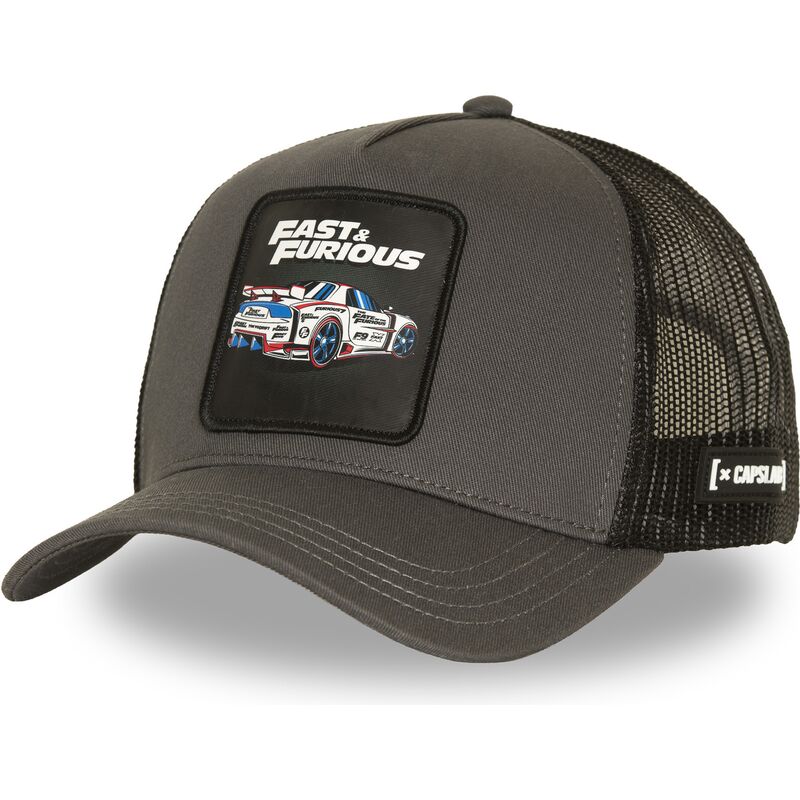 gorra-trucker-gris-y-negra-ff01-dri-fast-furious-de-capslab gorra-trucker-gris-y-negra-ff01-dri-fast-furious-de-capslab