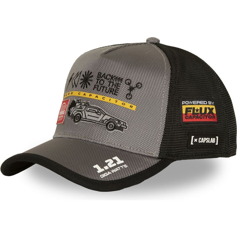 gorra-trucker-gris-y-negra-dmc-delorean-btf2-btf-regreso-al-futuro-de-capslab