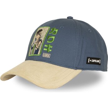 Gorra curva azul y beige snapback Kawaki Uzumaki BOR KAW Boruto de Capslab