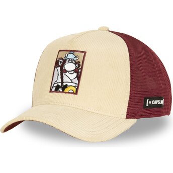 Gorra trucker beige y roja Obélix AST4 IDE Astérix el Galo de Capslab