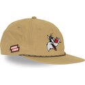 gorra-plana-beige-snapback-silvestre-loo13-goob-looney-tunes-de-capslab