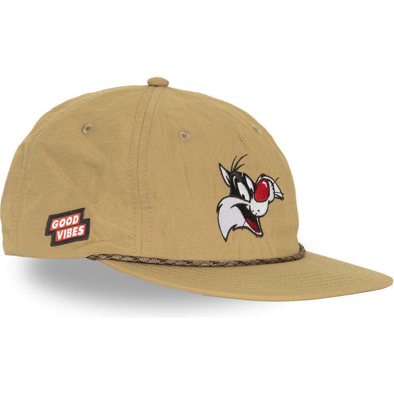 gorra-plana-beige-snapback-silvestre-loo13-goob-looney-tunes-de-capslab