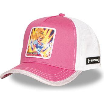 Gorra trucker rosa y blanca Princesa Peach PRI7 Max Power Super Mario Bros. de Capslab