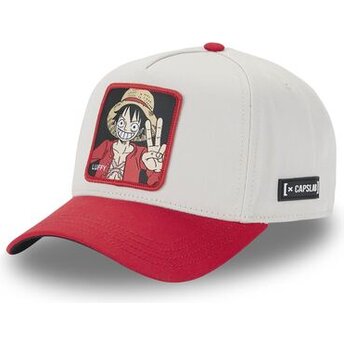 Gorra curva beige y roja snapback Monkey D. Luffy OP4 TWO One Piece de Capslab
