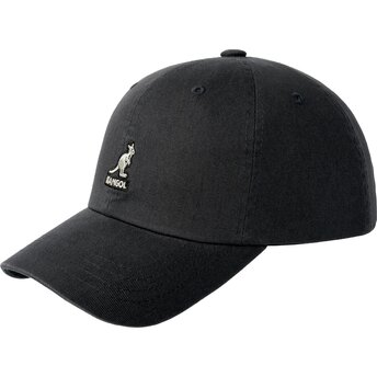 Gorra curva negra ajustable Washed Baseball Black de Kangol