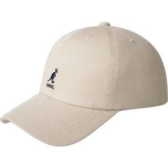 Gorra curva beige ajustable Washed Baseball Khaki de Kangol