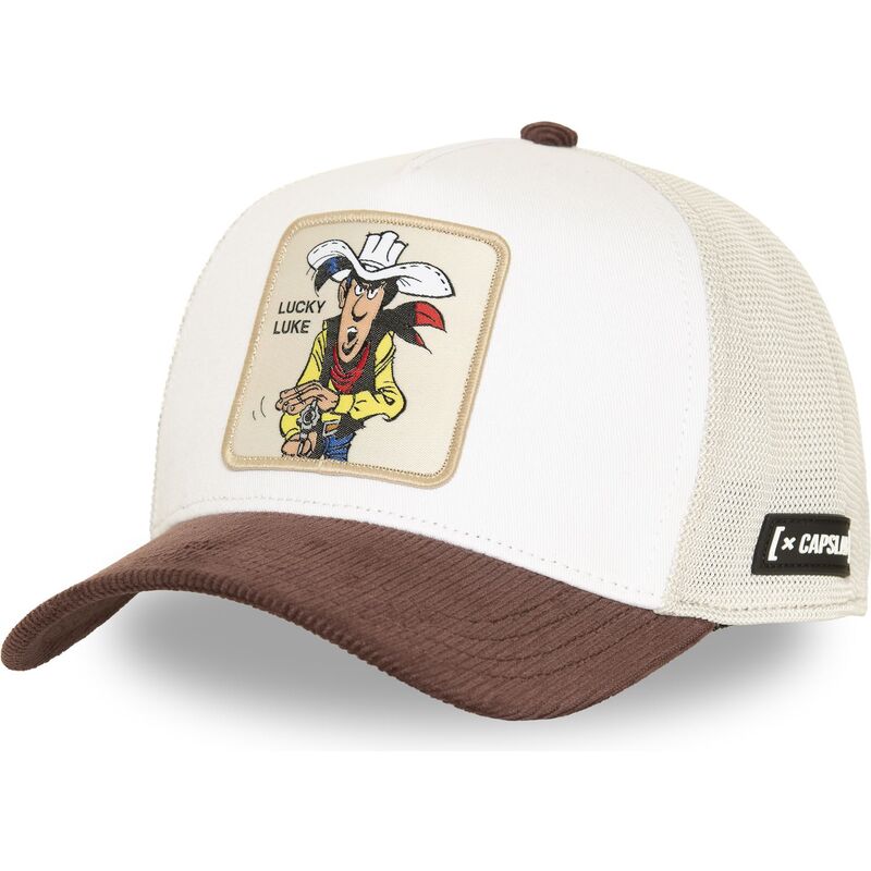 gorra-trucker-beige-y-marron-lucky-luke-lck4-bico-de-capslab