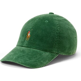 Gorra curva verde ajustable Corduroy de Polo Ralph Lauren