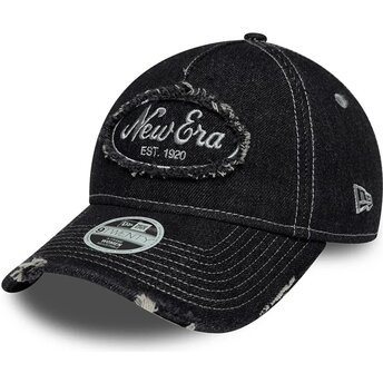 Gorra curva negra ajustable para mujer 9TWENTY A Frame Distress de New Era