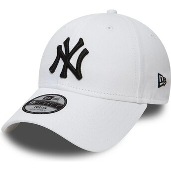 Gorra curva blanca ajustable para niño 9FORTY League Essential de New York Yankees MLB de New Era