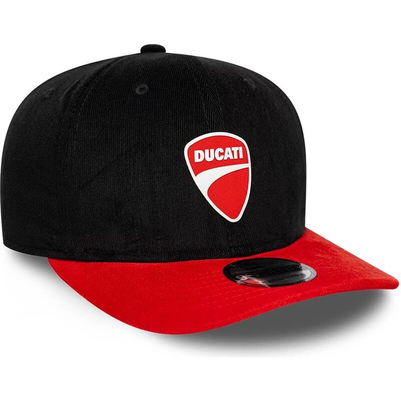 gorra-curva-negra-y-roja-snapback-9seventy-stretch-snap-contrast-visor-de-ducati-motor-motogp-de-new-era