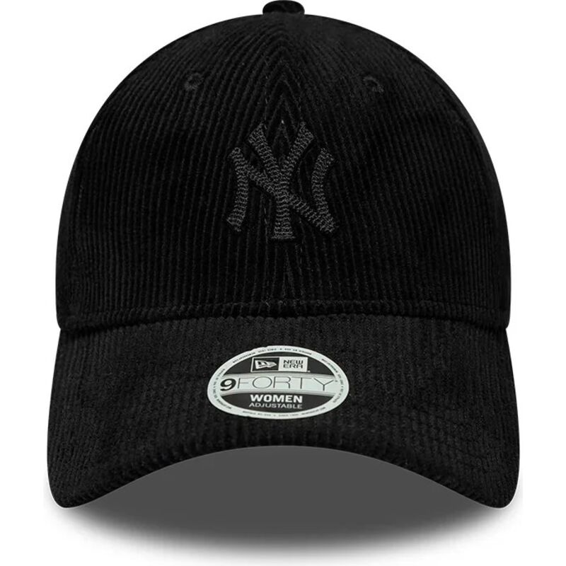 gorra-curva-negra-ajustable-para-mujer-con-logo-negro-9forty-cord-de-new-york-yankees-mlb-de-new-era gorra-curva-negra-ajustable-para-mujer-con-logo-negro-9forty-cord-de-new-york-yankees-mlb-de-new-era
