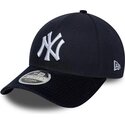 gorra-curva-azul-marino-snapback-9forty-m-crown-cord-visor-de-new-york-yankees-mlb-de-new-era