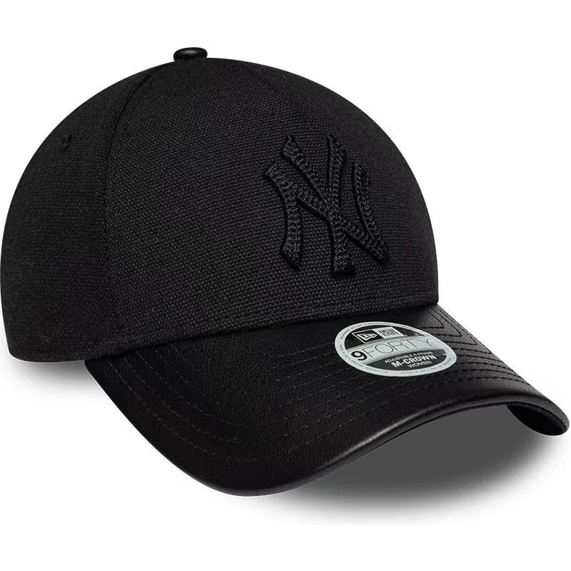gorra-curva-negra-ajustable-para-mujer-con-logo-negro-9forty-m-crown-a-frame-fabric-mix-de-new-york-yankees-mlb-de-new-era