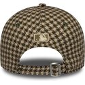 gorra-curva-verde-y-marron-ajustable-para-mujer-9forty-m-crown-houndstooth-de-los-angeles-dodgers-mlb-de-new-era