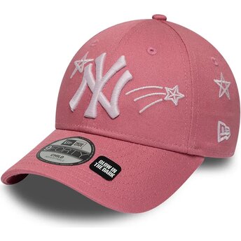 Gorra curva rosa ajustable para niño 9FORTY Space de New York Yankees MLB de New Era