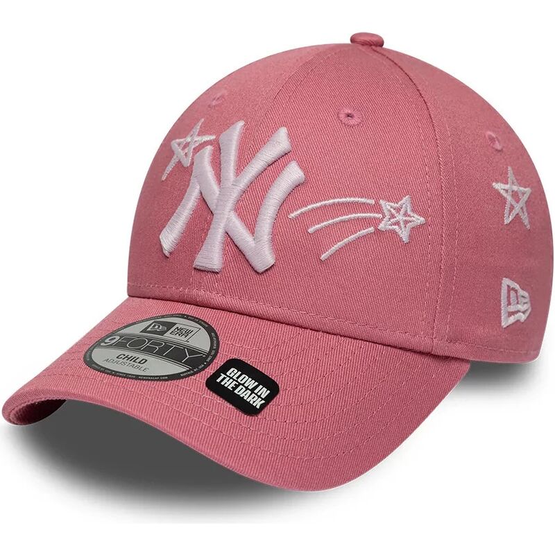 gorra-curva-rosa-ajustable-para-nino-9forty-space-de-new-york-yankees-mlb-de-new-era