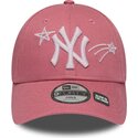 gorra-curva-rosa-ajustable-para-nino-9forty-space-de-new-york-yankees-mlb-de-new-era