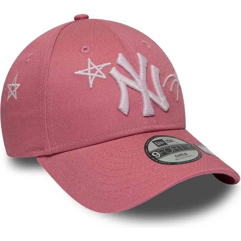 gorra-curva-rosa-ajustable-para-nino-9forty-space-de-new-york-yankees-mlb-de-new-era