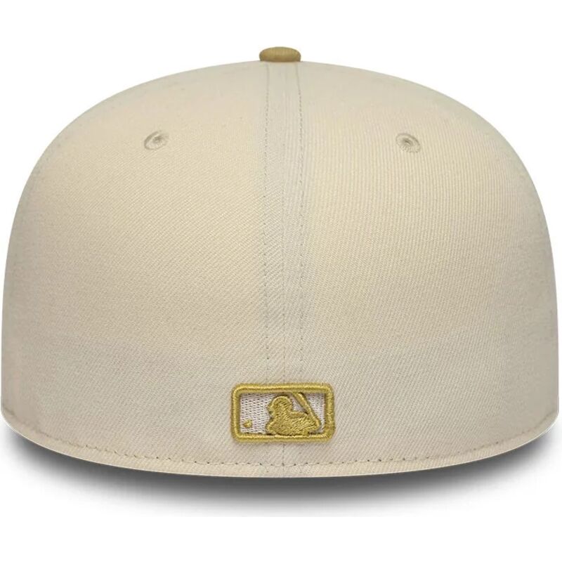 gorra-plana-beige-y-marron-ajustada-59fifty-league-essential-de-new-york-yankees-mlb-de-new-era