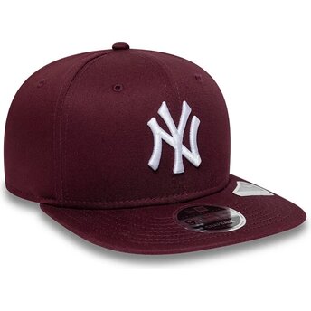 Gorra plana granate snapback 9FIFTY Original Fit League Essential de New York Yankees MLB de New Era