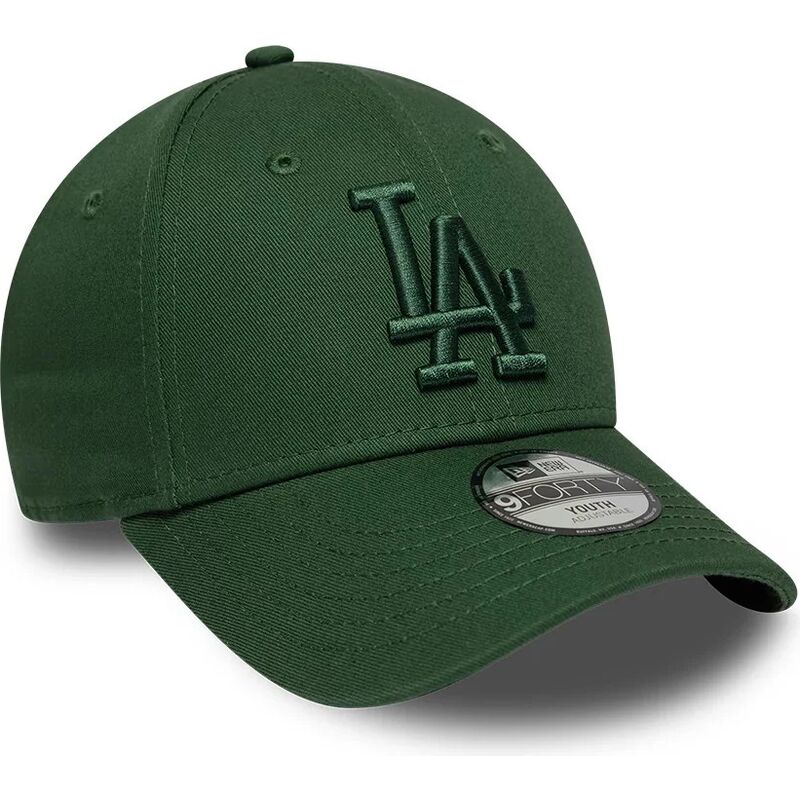gorra-curva-verde-oscuro-ajustable-para-nino-con-logo-verde-9forty-league-essential-de-los-angeles-dodgers-mlb-de-new-era