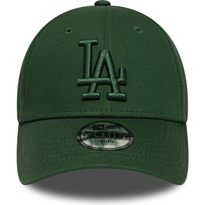 gorra-curva-verde-oscuro-ajustable-para-nino-con-logo-verde-9forty-league-essential-de-los-angeles-dodgers-mlb-de-new-era