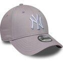gorra-curva-violeta-claro-ajustable-para-nino-9forty-league-essential-de-new-york-yankees-mlb-de-new-era