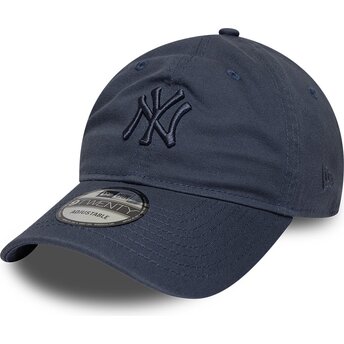Gorra curva azul ajustable con logo azul 9TWENTY Washed Midi Logo de New York Yankees MLB de New Era
