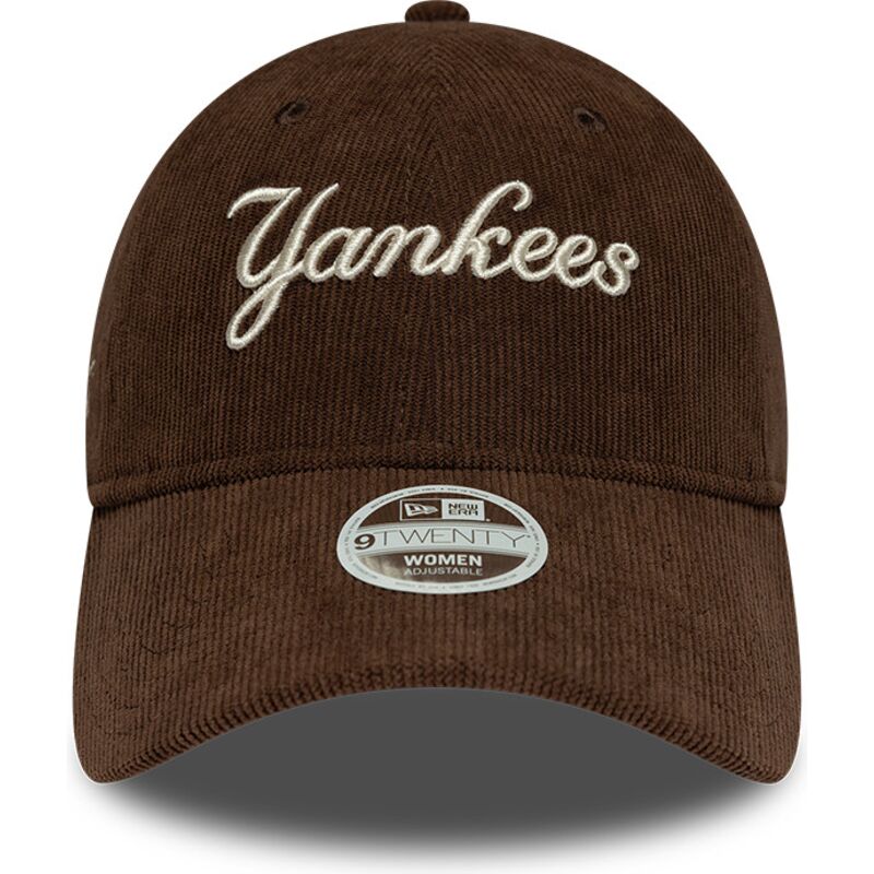 gorra-curva-marron-ajustable-para-mujer-9twenty-cord-script-de-new-york-yankees-mlb-de-new-era gorra-curva-marron-ajustable-para-mujer-9twenty-cord-script-de-new-york-yankees-mlb-de-new-era