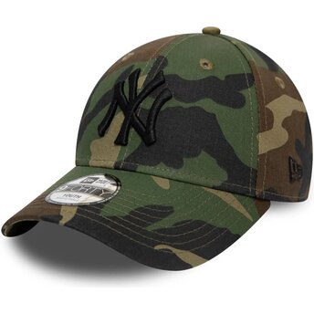 Gorra curva camuflaje ajustable para niño 9FORTY League Essential de New York Yankees MLB de New Era