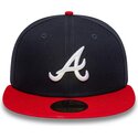 gorra-plana-azul-marino-y-roja-ajustada-59fifty-ac-perf-de-atlanta-braves-mlb-de-new-era