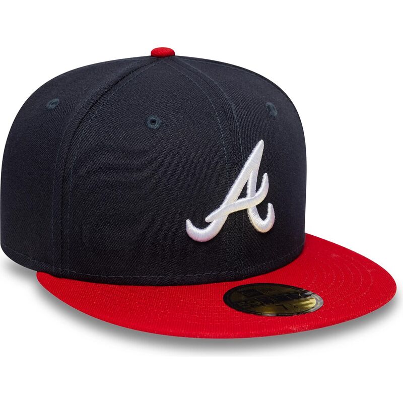 gorra-plana-azul-marino-y-roja-ajustada-59fifty-ac-perf-de-atlanta-braves-mlb-de-new-era gorra-plana-azul-marino-y-roja-ajustada-59fifty-ac-perf-de-atlanta-braves-mlb-de-new-era