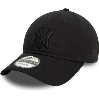Gorra curva negra ajustable con logo negro 9TWENTY League Essential de New York Yankees MLB de New Era