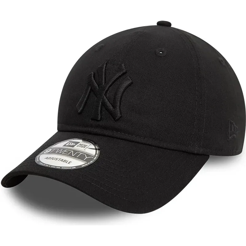 gorra-curva-negra-ajustable-con-logo-negro-9twenty-league-essential-de-new-york-yankees-mlb-de-new-era