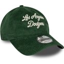 gorra-curva-verde-ajustable-9twenty-a-frame-cord-script-de-los-angeles-dodgers-mlb-de-new-era