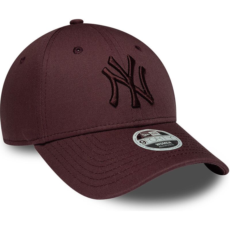 gorra-curva-granate-ajustable-para-mujer-con-logo-granate-9forty-league-essential-de-new-york-yankees-mlb-de-new-era