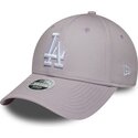 gorra-curva-violeta-claro-ajustable-para-mujer-9forty-league-essential-de-los-angeles-dodgers-mlb-de-new-era