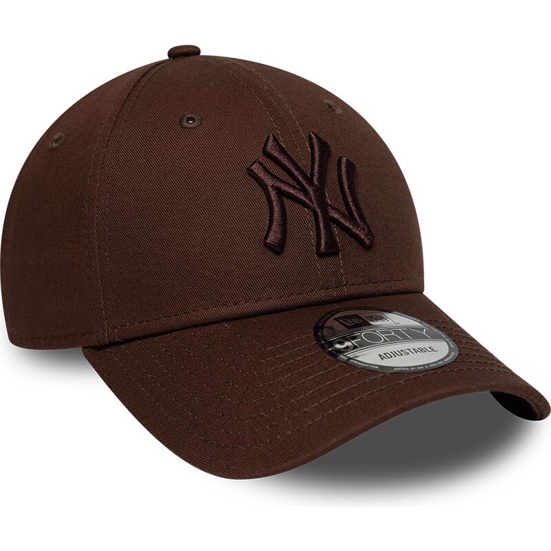 gorra-curva-marron-oscuro-ajustable-con-logo-marron-9forty-league-essential-de-new-york-yankees-mlb-de-new-era