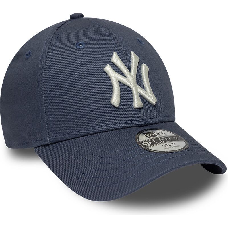 gorra-curva-azul-gris-ajustable-para-nino-9forty-league-essential-de-new-york-yankees-mlb-de-new-era