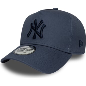 Gorra curva azul snapback con logo azul marino E Frame League Essential de New York Yankees MLB de New Era