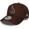gorra-curva-marron-snapback-con-logo-marron-e-frame-team-outline-de-los-angeles-dodgers-mlb-de-new-era