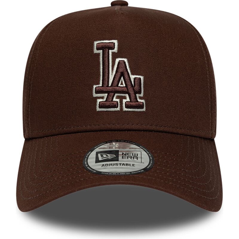 gorra-curva-marron-snapback-con-logo-marron-e-frame-team-outline-de-los-angeles-dodgers-mlb-de-new-era