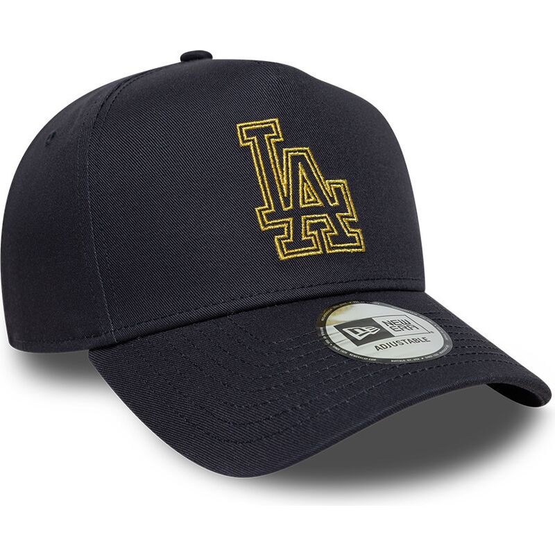 gorra-curva-azul-marino-snapback-con-logo-dorado-e-frame-metallic-outline-de-los-angeles-dodgers-mlb-de-new-era