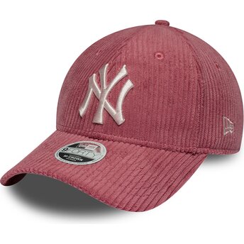 Gorra curva rosa ajustable para mujer 9FORTY M-Crown Chunky Cord de New York Yankees MLB de New Era