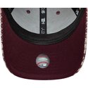 gorra-curva-granate-y-beige-ajustable-para-mujer-con-logo-granate-9forty-m-crown-houndstooth-de-new-york-yankees-mlb-de-new-era