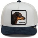 gorra-trucker-azul-y-beige-para-nino-perro-suede-shadow-original-recipe-the-farm-de-goorin-bros
