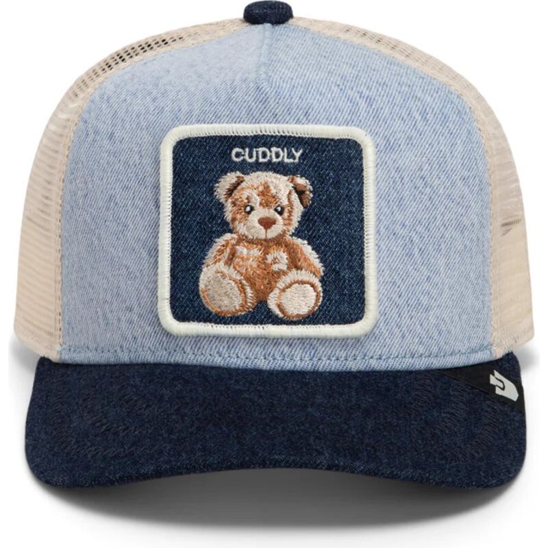 gorra-trucker-azul-marino-para-nino-oso-de-peluche-denim-cuddly-original-recipe-denim-the-farm-de-goorin-bros