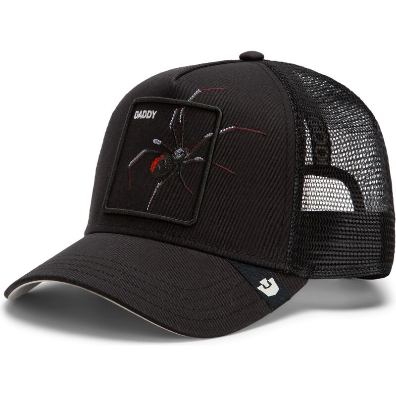 gorra-trucker-negra-arana-over-the-line-spider-out-of-bounds-daddy-the-farm-de-goorin-bros