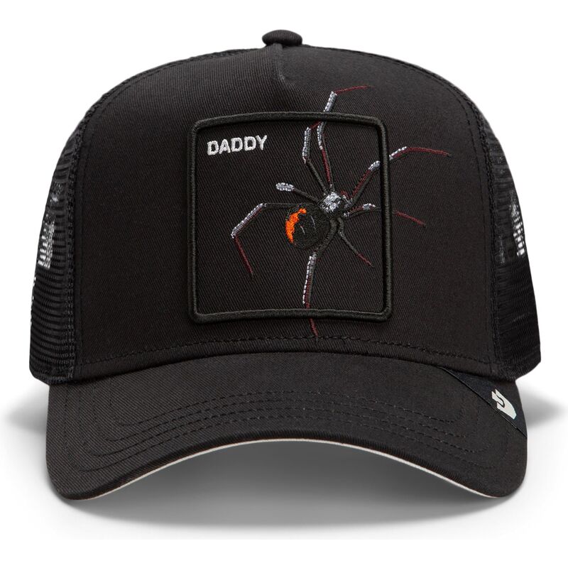 gorra-trucker-negra-arana-over-the-line-spider-out-of-bounds-daddy-the-farm-de-goorin-bros